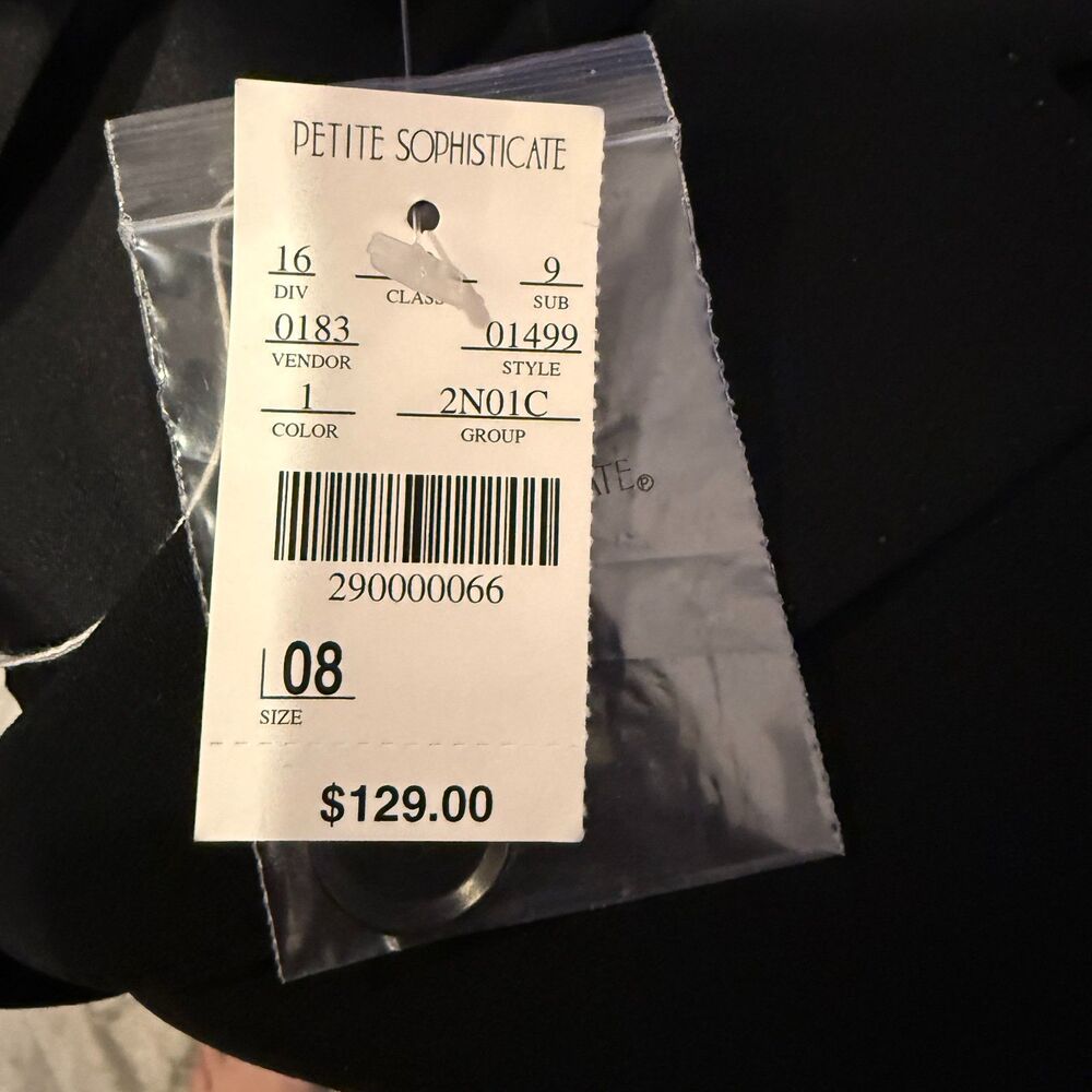 NWT Petite Sophistic Black Jacket size 8 Woman - Picture 4 of 5